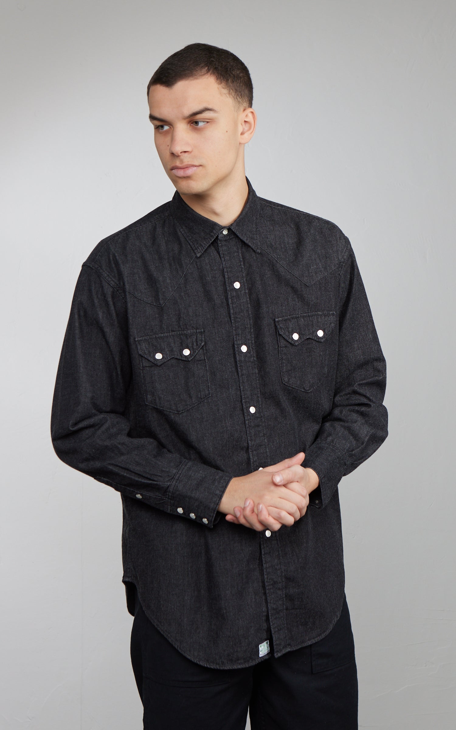 OrSlow Denim Western Shirt Black
