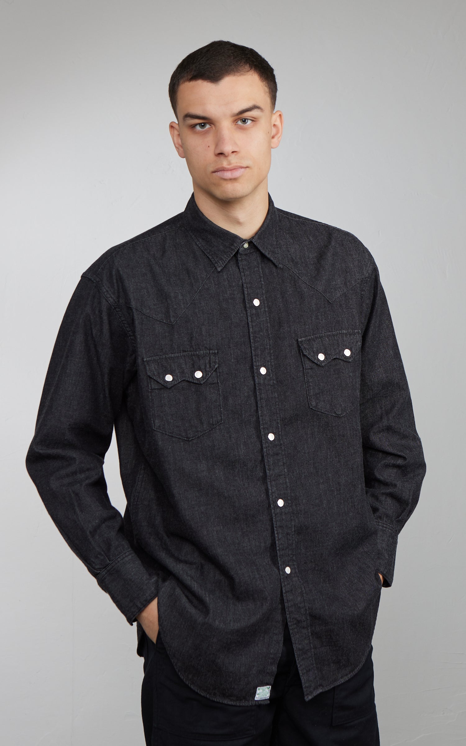 OrSlow Denim Western Shirt Black