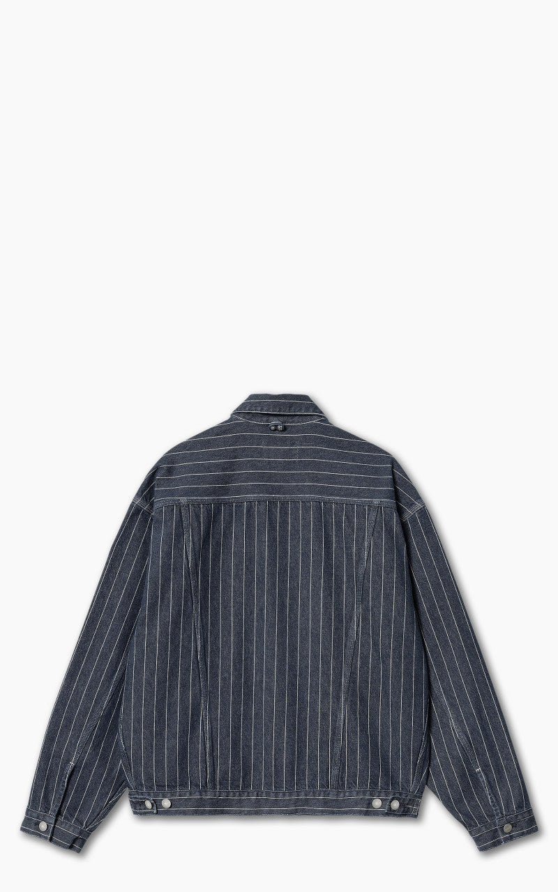 Carhartt WIP Orlean Jacket Orlean Stripe Blue/White Stone Washed