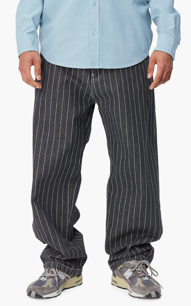 Carhartt WIP Orlean Pant Orlean Stripe Black/White Stone Washed