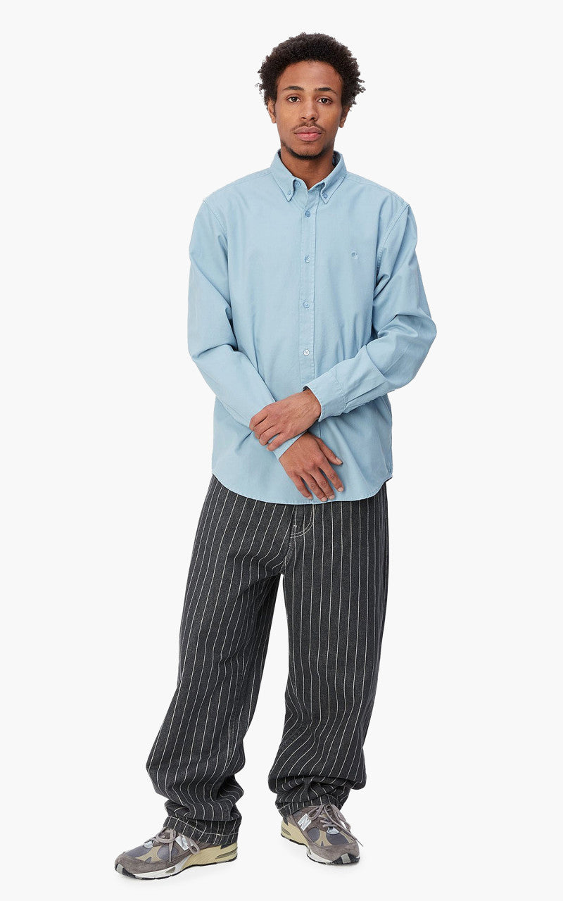 Carhartt WIP Orlean Pant Orlean Stripe Black/White Stone Washed