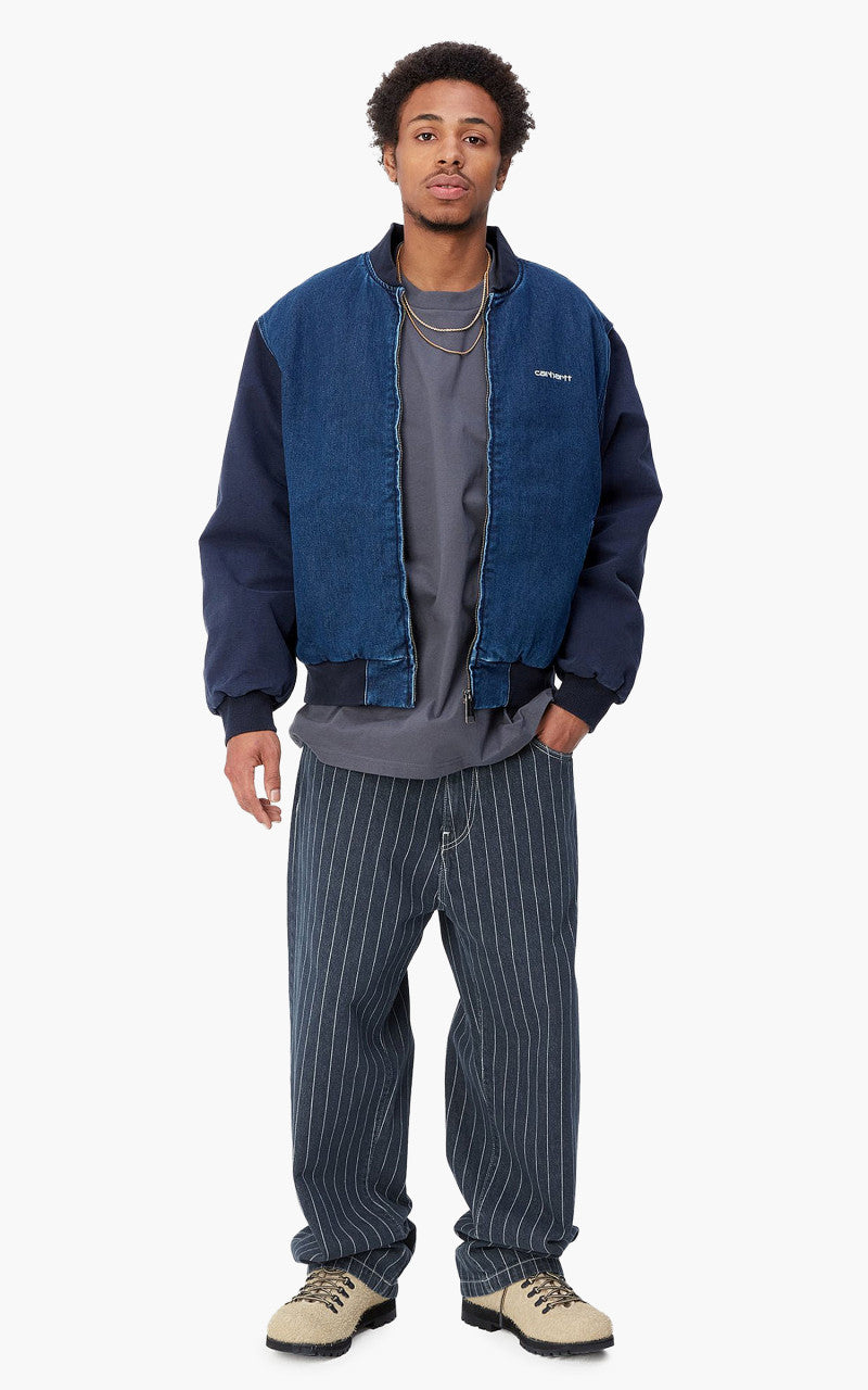 Carhartt WIP Orlean Pant Orlean Stripe Blue/White Stone Washed