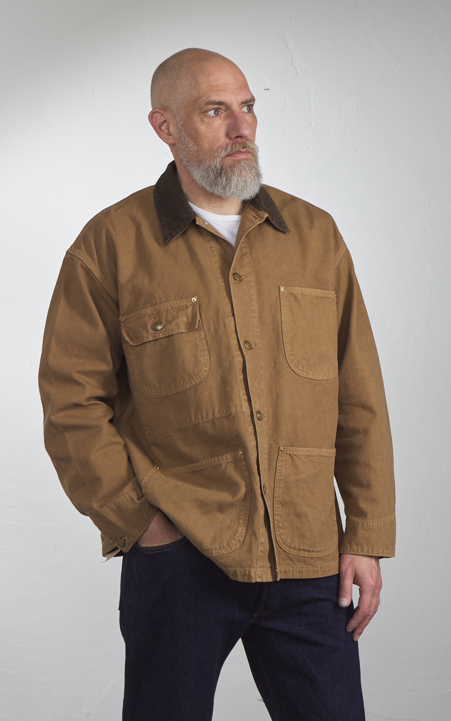 OrSlow Relax Fit Coverall Harris Tweed Khaki