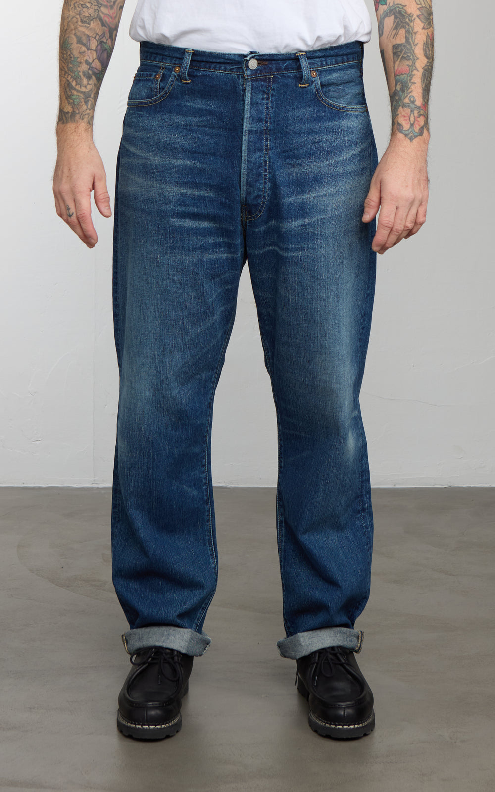 OrSlow 101 Dads Fit Denim Pants Vintage Washed Indigo