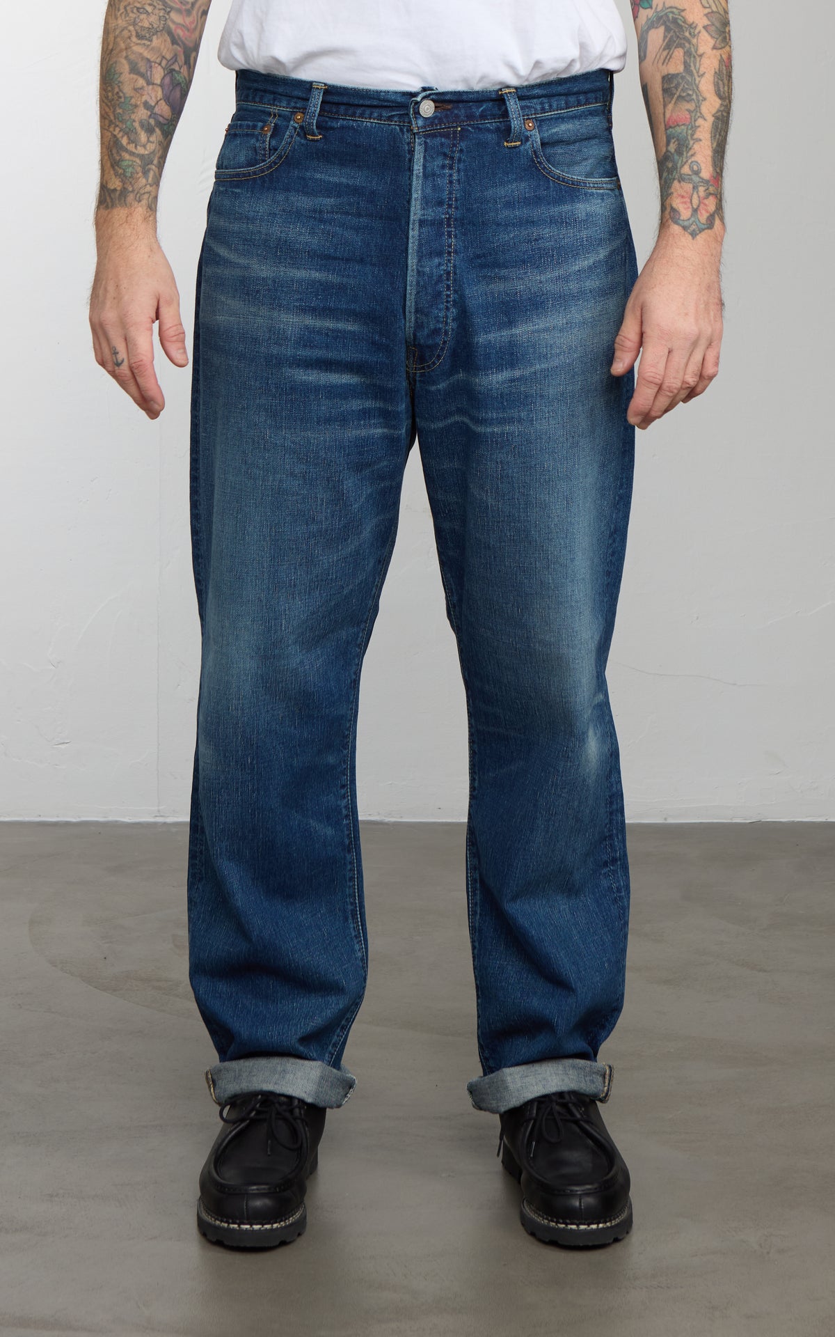 OrSlow 101 Dads Fit Denim Pants Vintage Washed Indigo