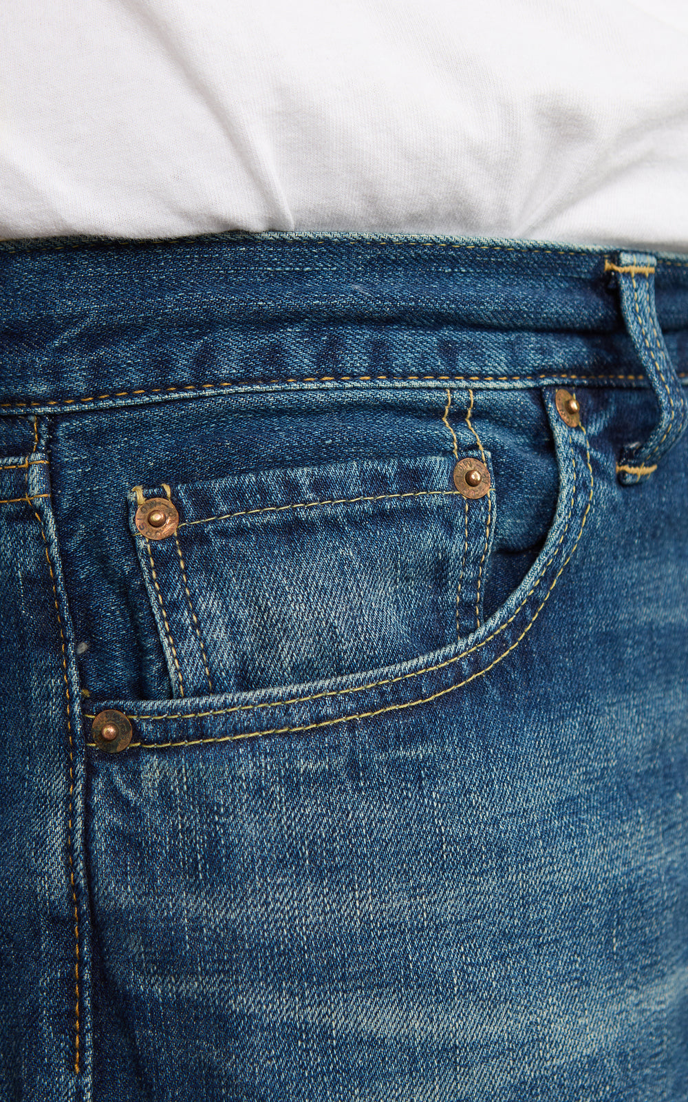 OrSlow 101 Dads Fit Denim Pants Vintage Washed Indigo