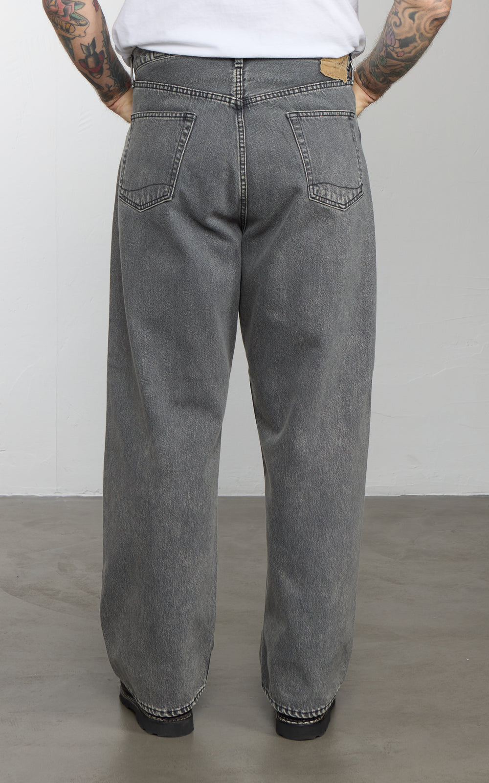 OrSlow 100 Super Dad's Fit Denim Pants Bleached Black
