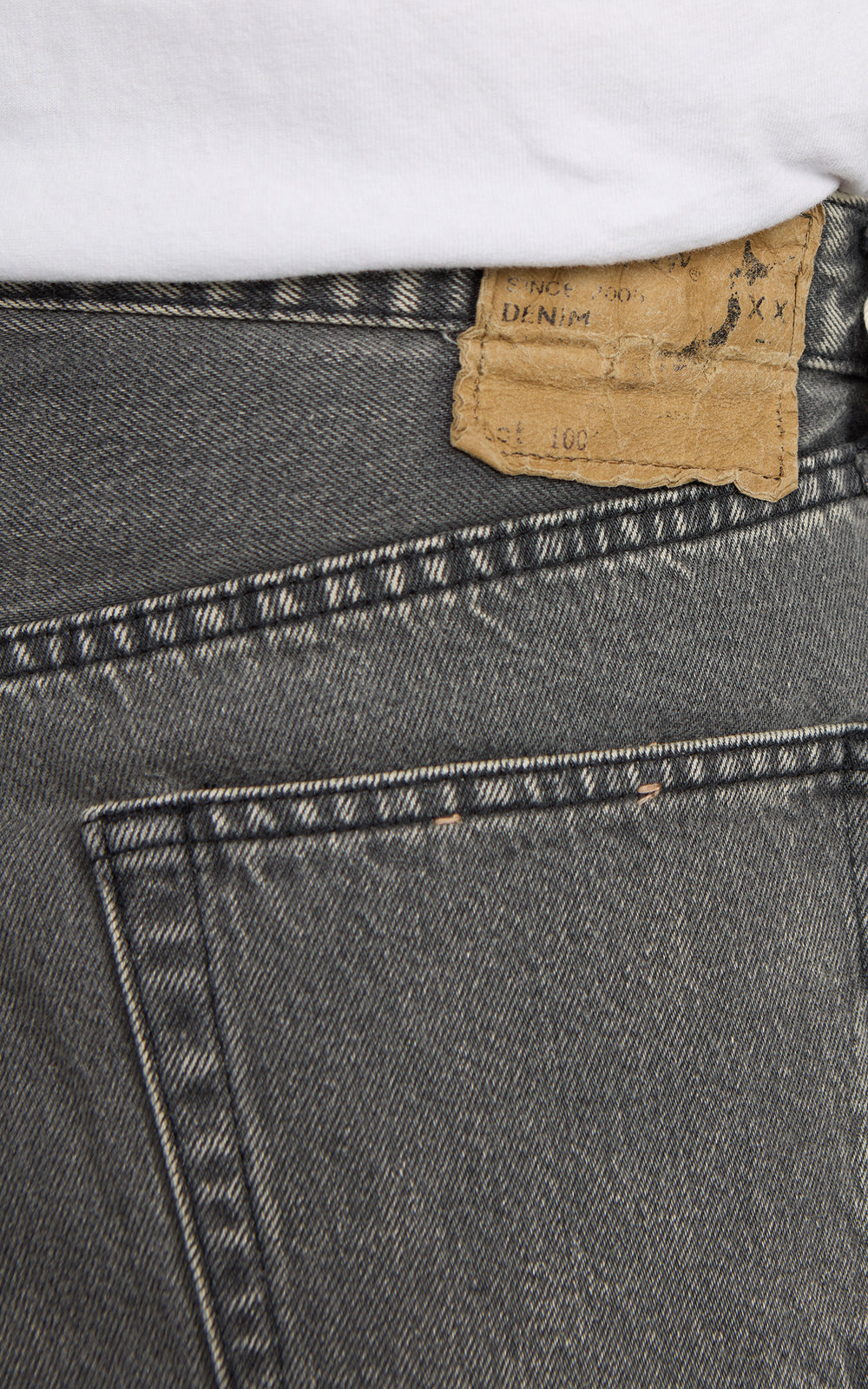 OrSlow 100 Super Dad's Fit Denim Pants Bleached Black