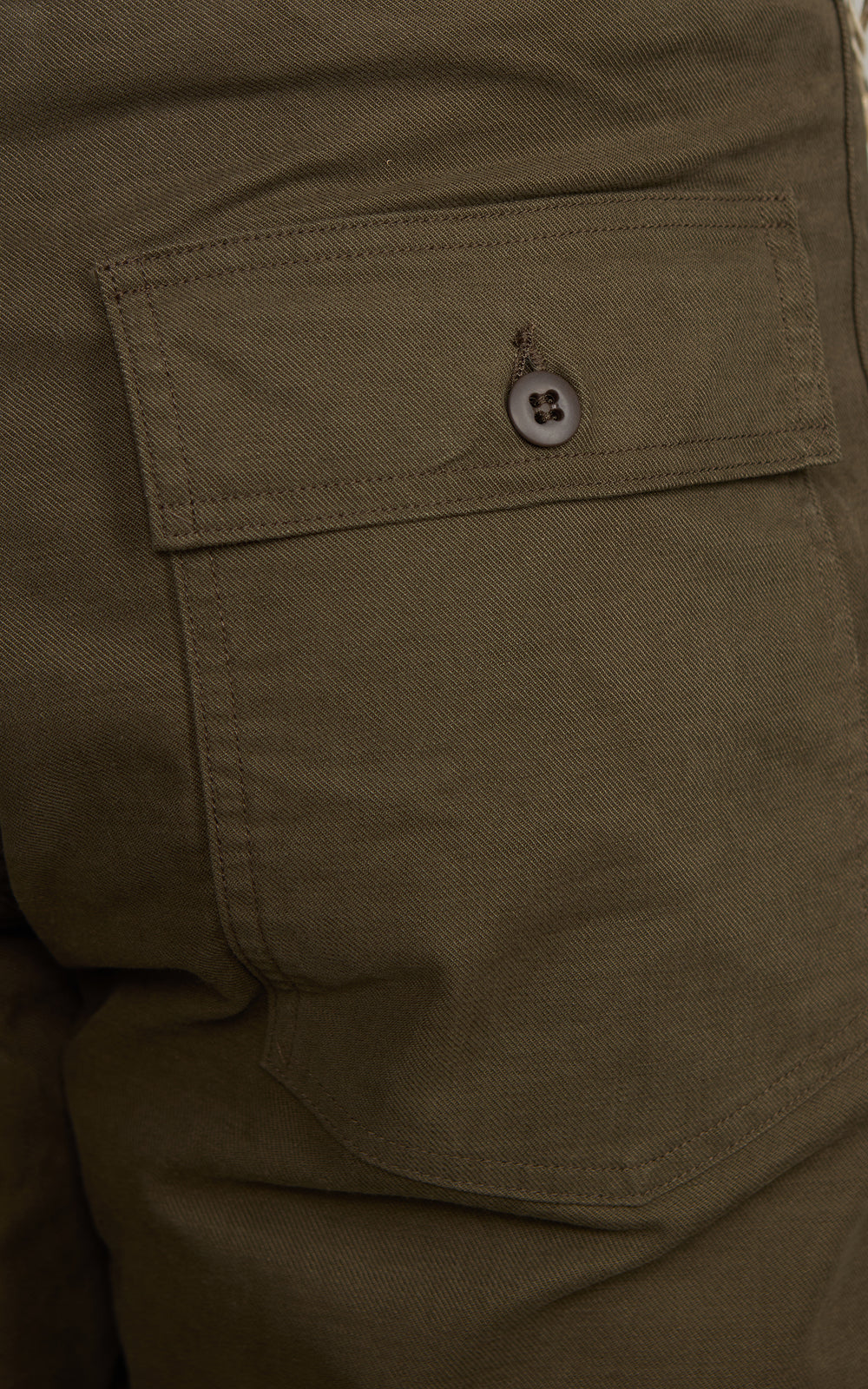 OrSlow US Army Fatigue Pants Regular Brushed Serge Coffee Brown