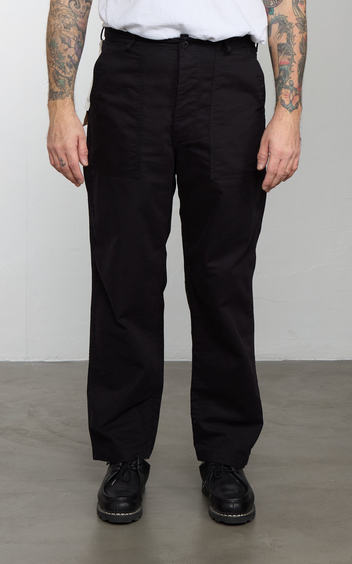 OrSlow US Army Fatigue Pants Regular Brushed Serge Black