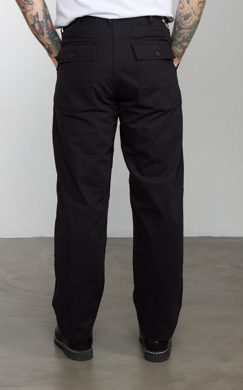 OrSlow US Army Fatigue Pants Regular Brushed Serge Black