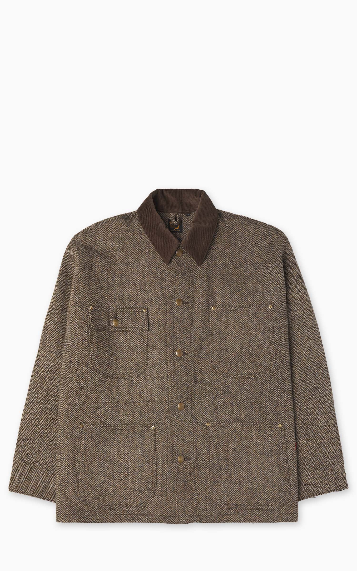 OrSlow Relax Fit Coverall Harris Tweed Khaki