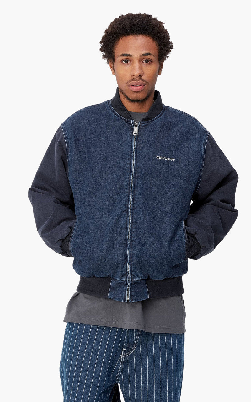 Carhartt WIP Paxon Bomber Maitland Denim Blue/Dark Navy Stone Washed