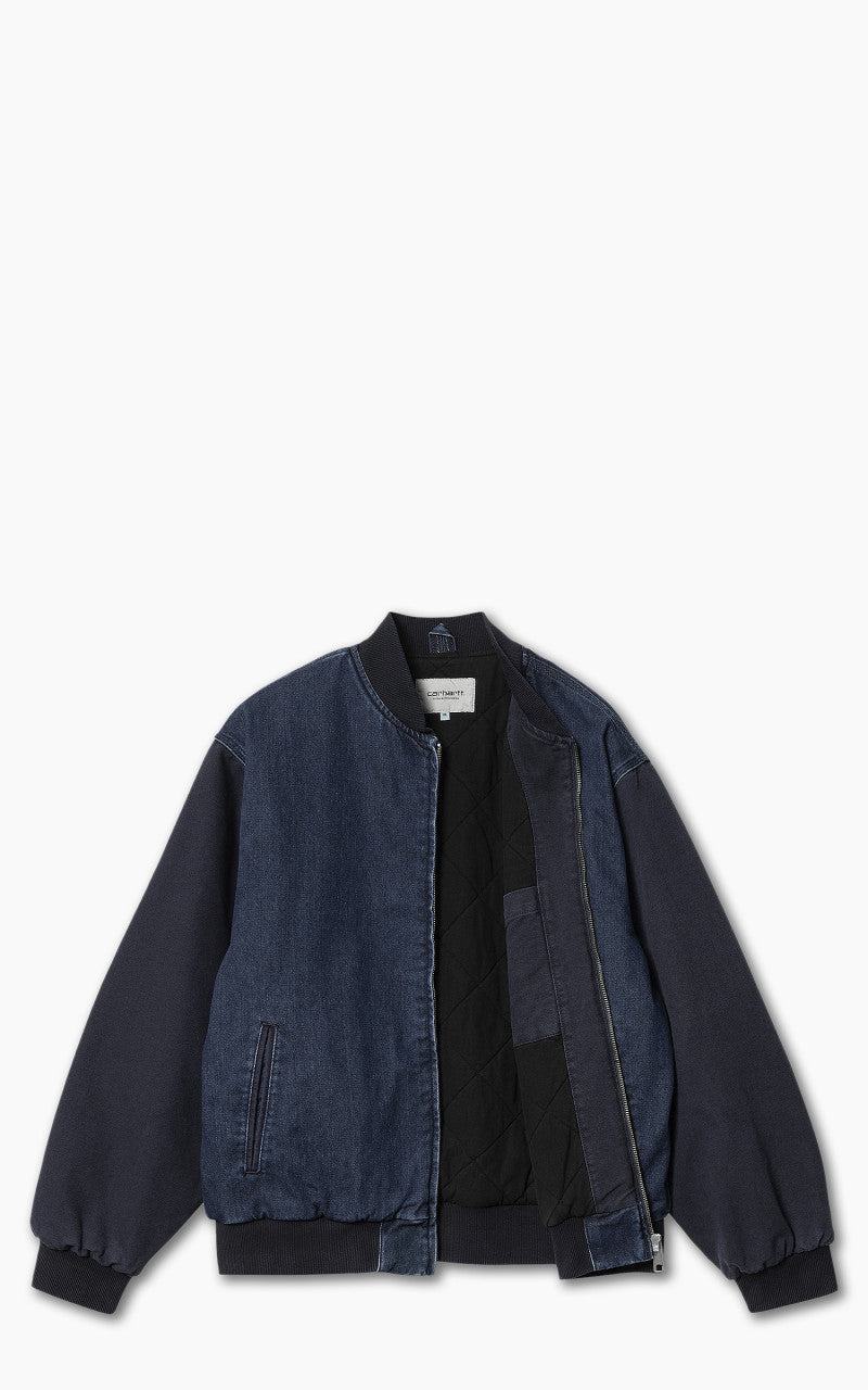 ジャケット・アウター carhartt wip PAXON BOMBER-Blue Dark Navy Carhartt WIP Paxon Bomber Maitland Denim Blue/Dark Navy Stone Washed