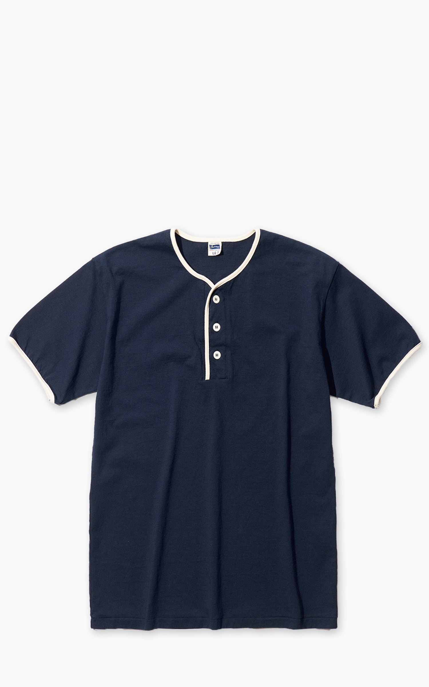 Pherrow's 26S-PPHT1 Henley Short Sleeve Navy