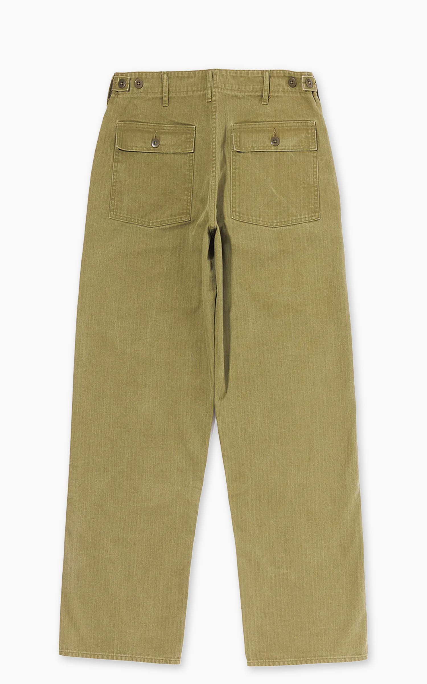 Pherrow's 26S-PUP-H Herringbone Baker Pants Olive