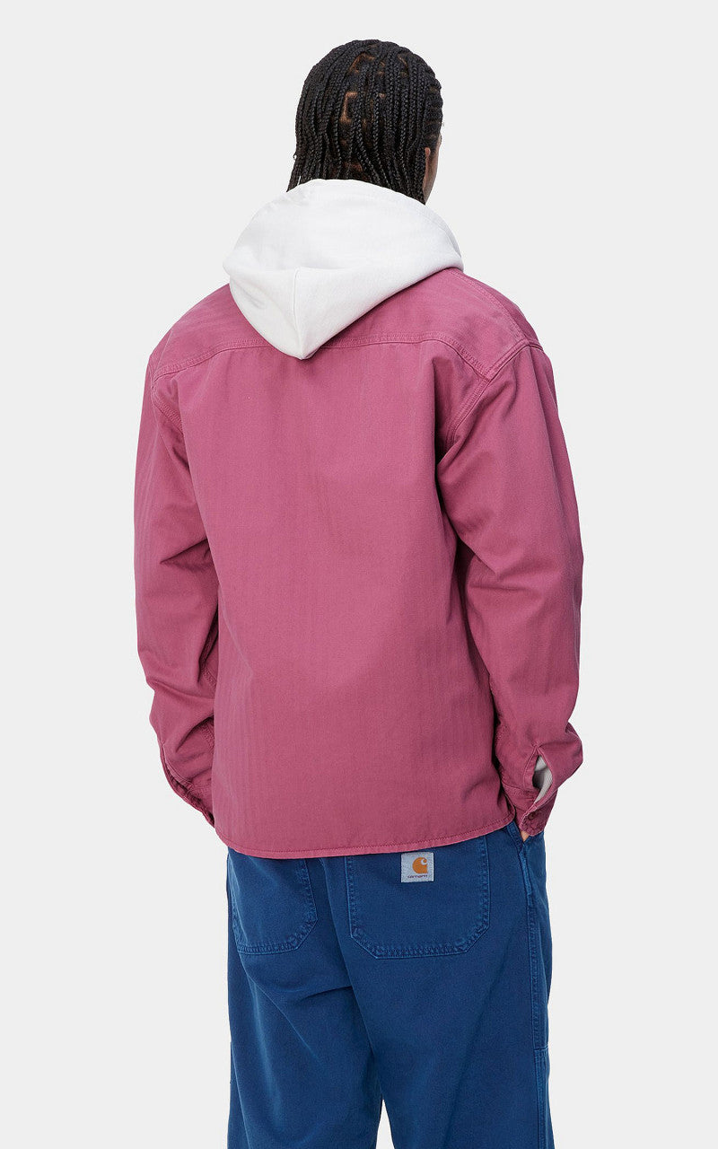 Carhartt WIP Rainer Shirt Jac Redmont Herringbone Magenta