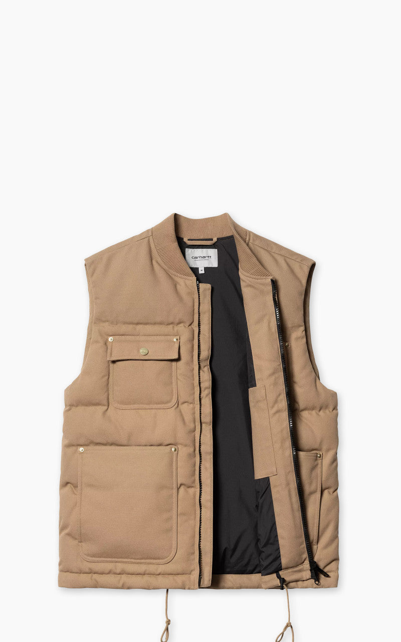 Carhartt WIP Rayley Vest Dearborn Canvas Peanut