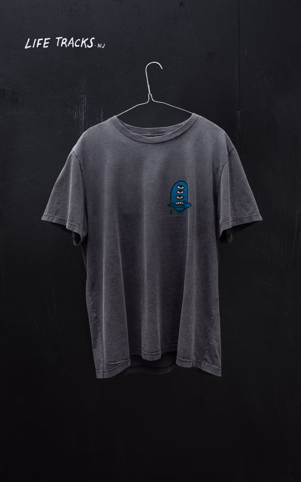 Nudie Jeans Roy Raw Tracks T-Shirt Antracite