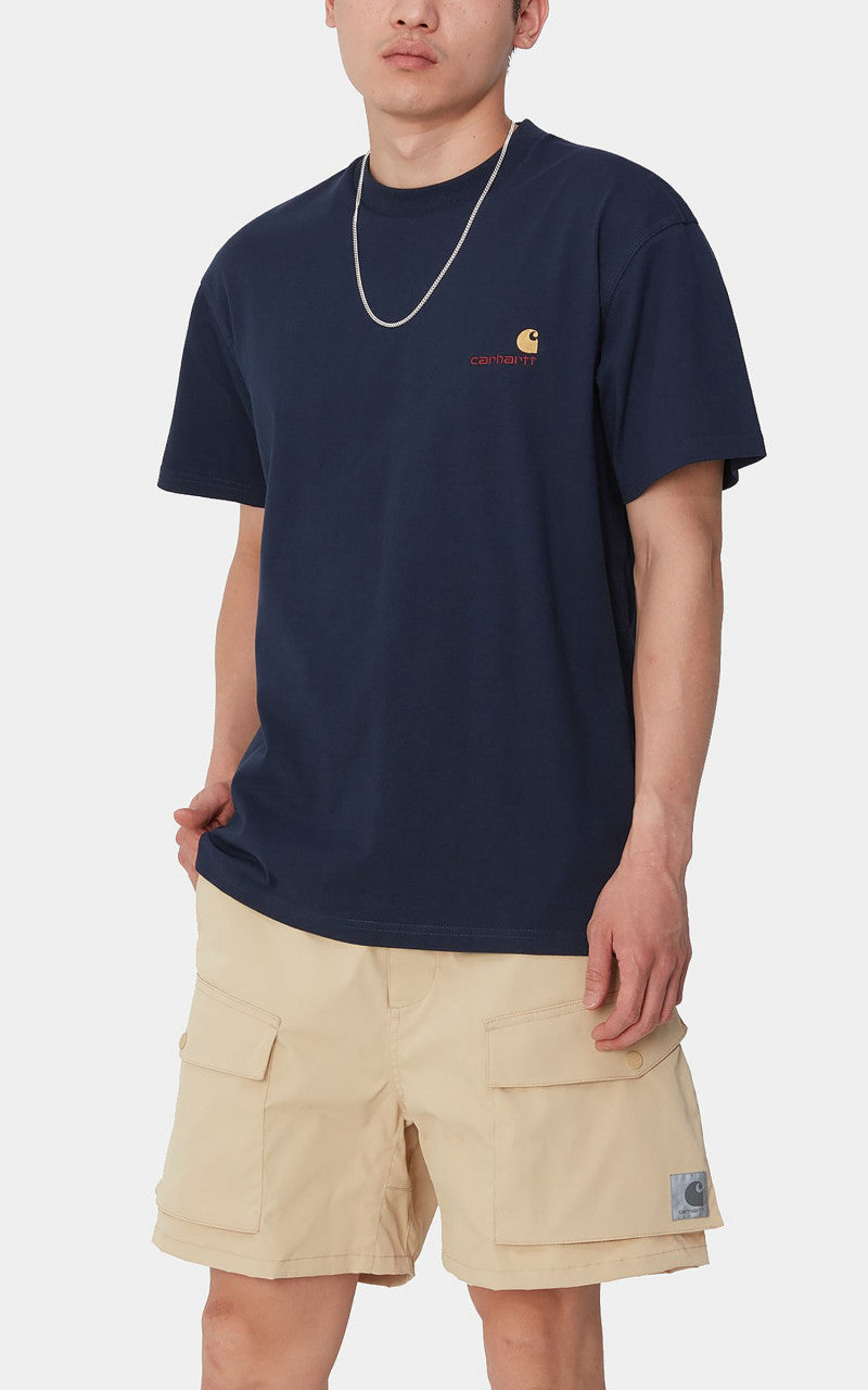 Carhartt WIP S/S American Script T-Shirt Air Force Blue