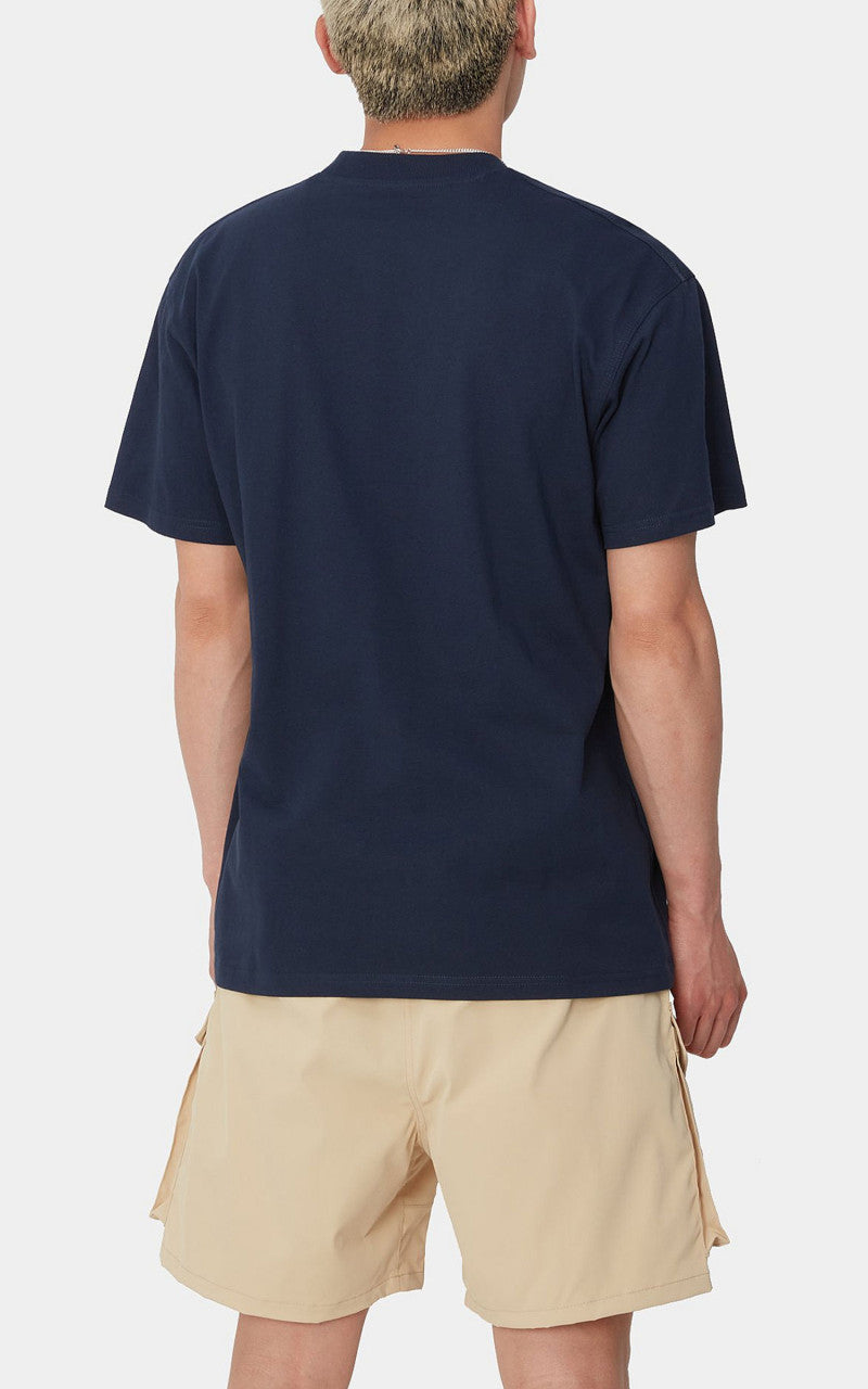 Carhartt WIP S/S American Script T-Shirt Air Force Blue