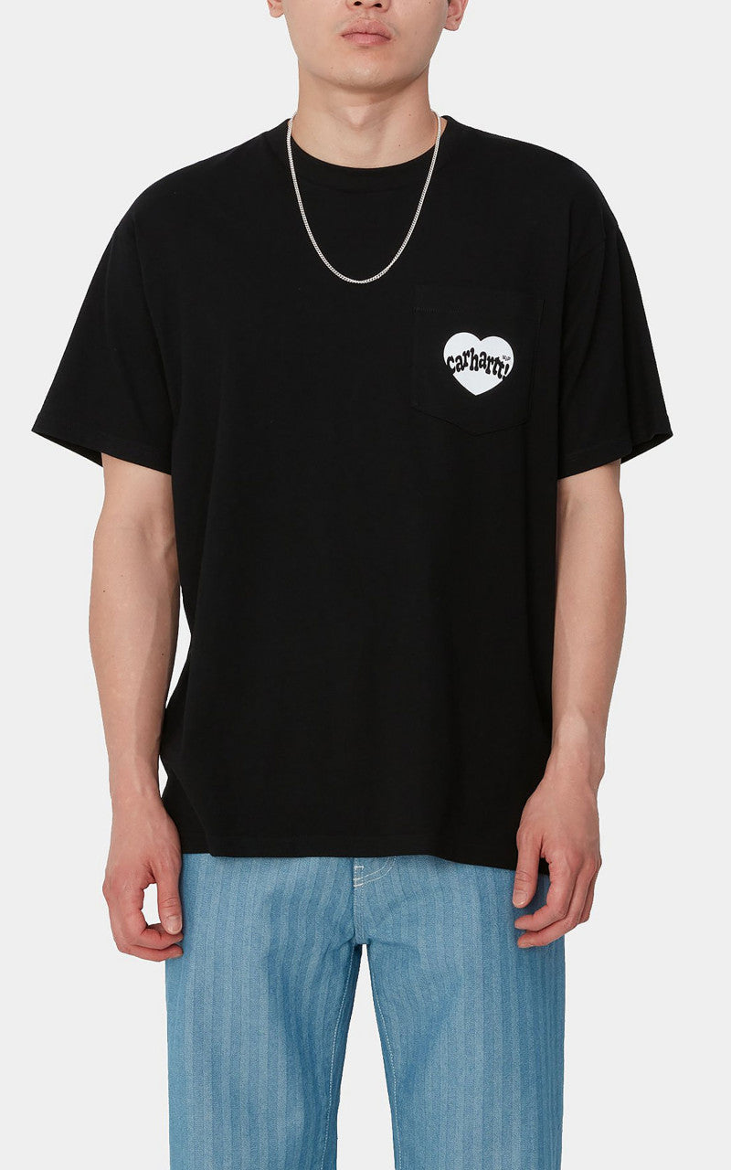 Carhartt WIP S/S Amour Pocket T-Shirt Black/White