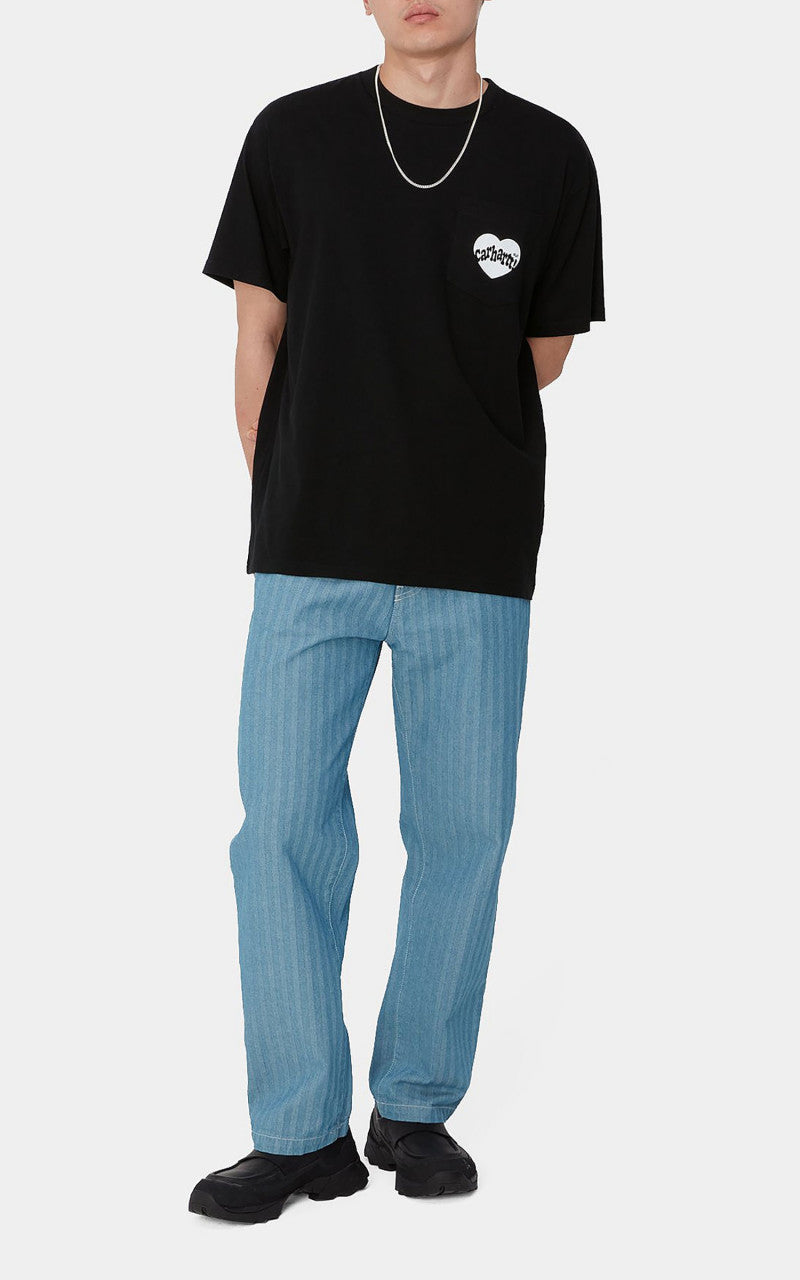 Carhartt WIP S/S Amour Pocket T-Shirt Black/White