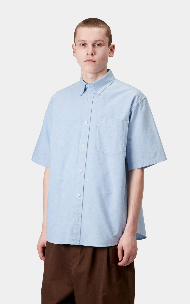 Carhartt　カーハート　S/S BRAXTON SHIRT 半袖シャツ Carhartt WIP S/S Braxton Shirt Bleach/Wax