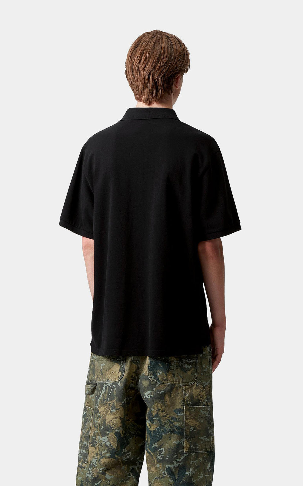 Carhartt WIP S/S Carhartt Script Polo Black/White
