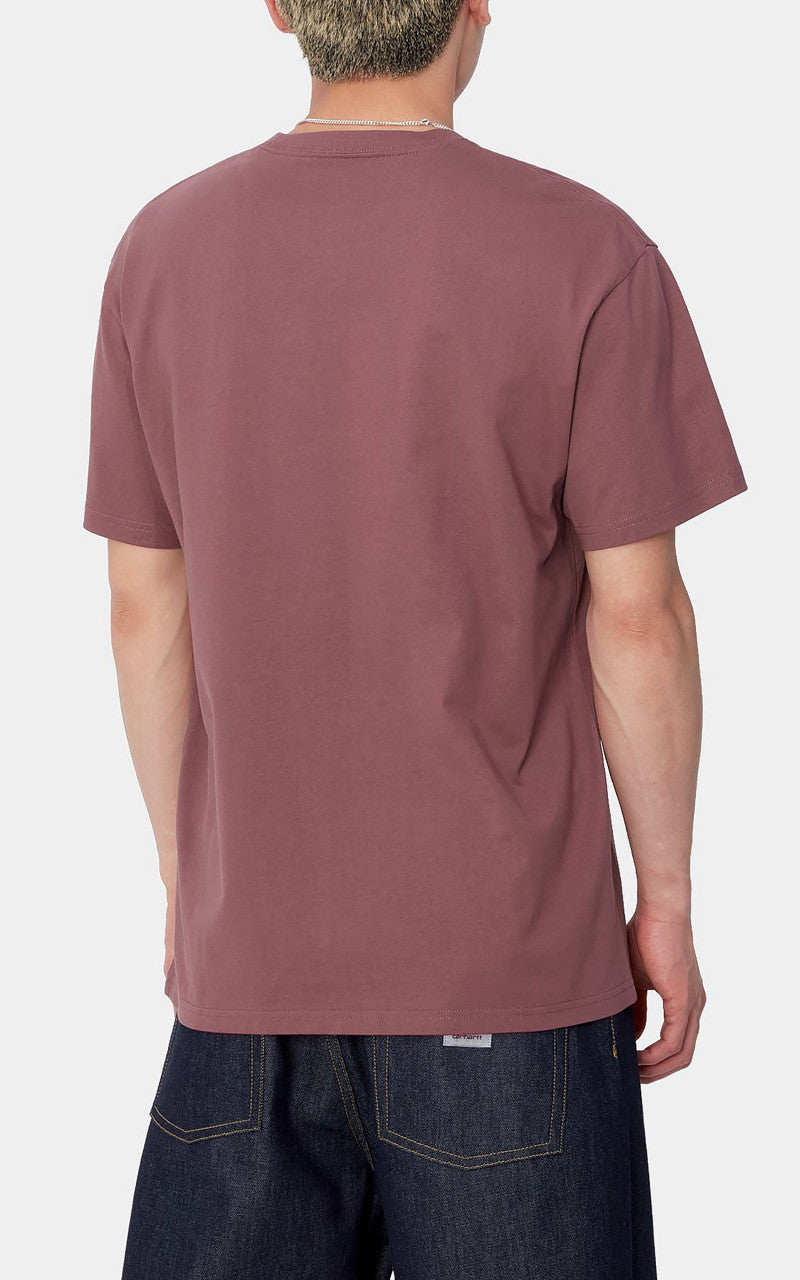 Carhartt WIP S/S Chase T-Shirt Dusty Fuchsia/Gold