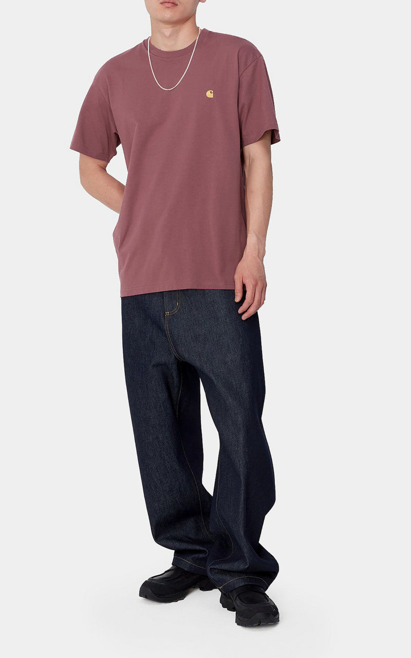 Carhartt WIP S/S Chase T-Shirt Dusty Fuchsia/Gold