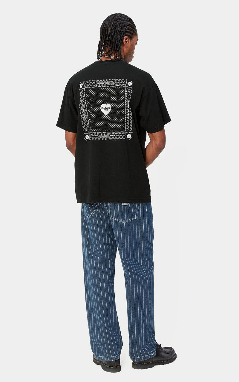 Carhartt WIP S/S Heart Bandana T-Shirt Black/White Stone Washed