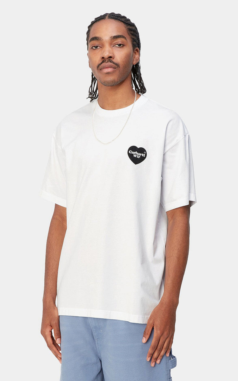 Carhartt WIP S/S Heart Bandana T-Shirt White/Black Stone Washed