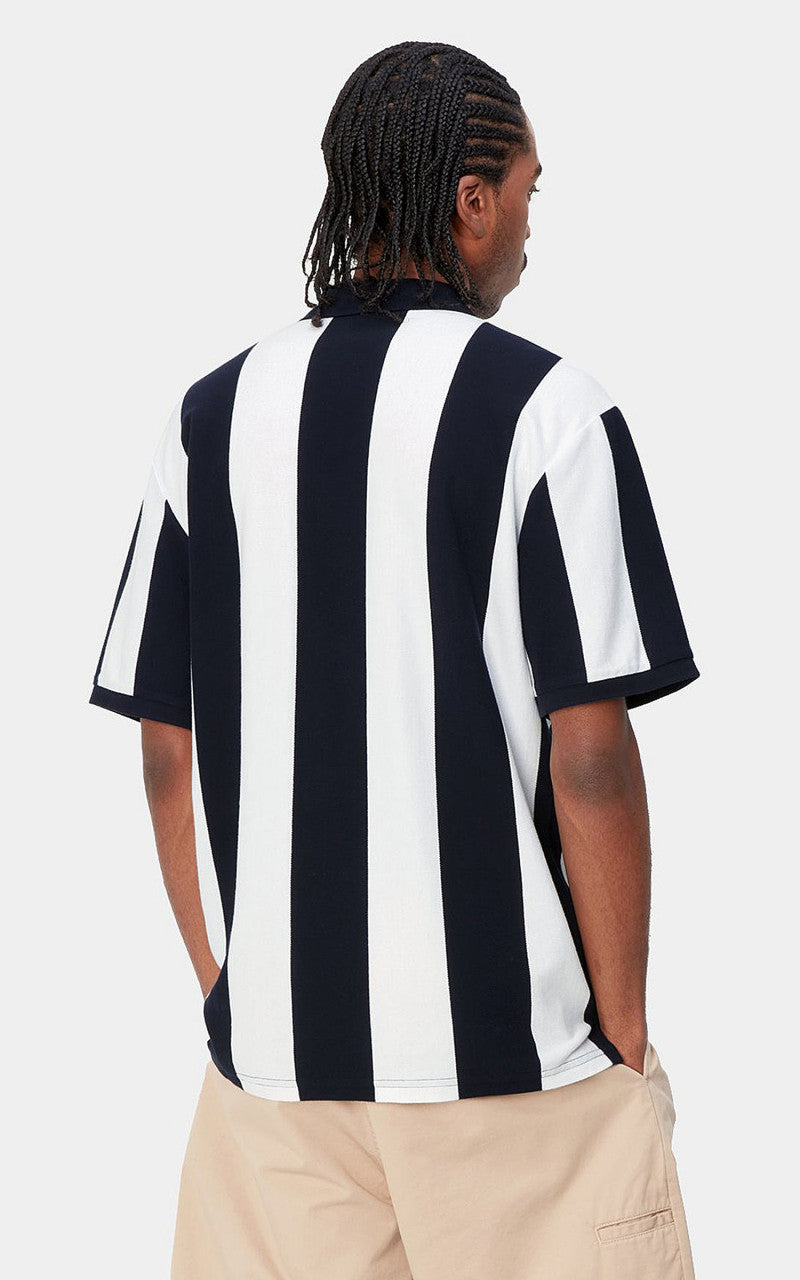 Carhartt WIP S/S Hinton Polo Hinton Stripe/Dark Navy