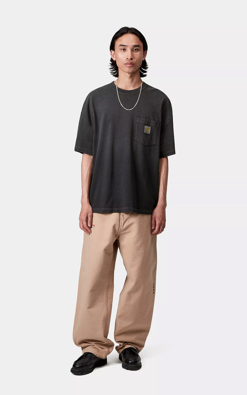 Carhartt WIP S/S Hudson Pocket T-Shirt Black Chalk Wash