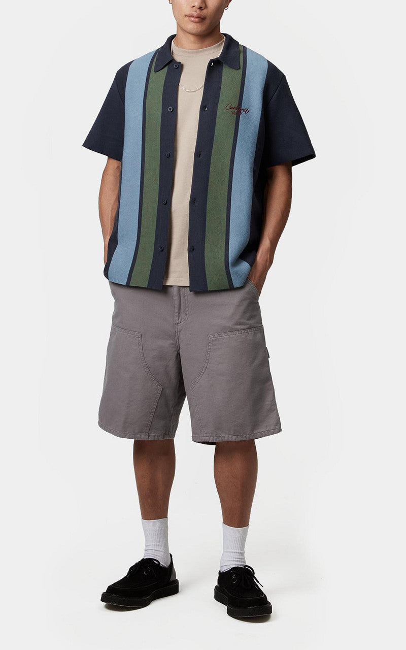 Carhartt WIP S/S Memory Knit Shirt Percy Stripe/Ink