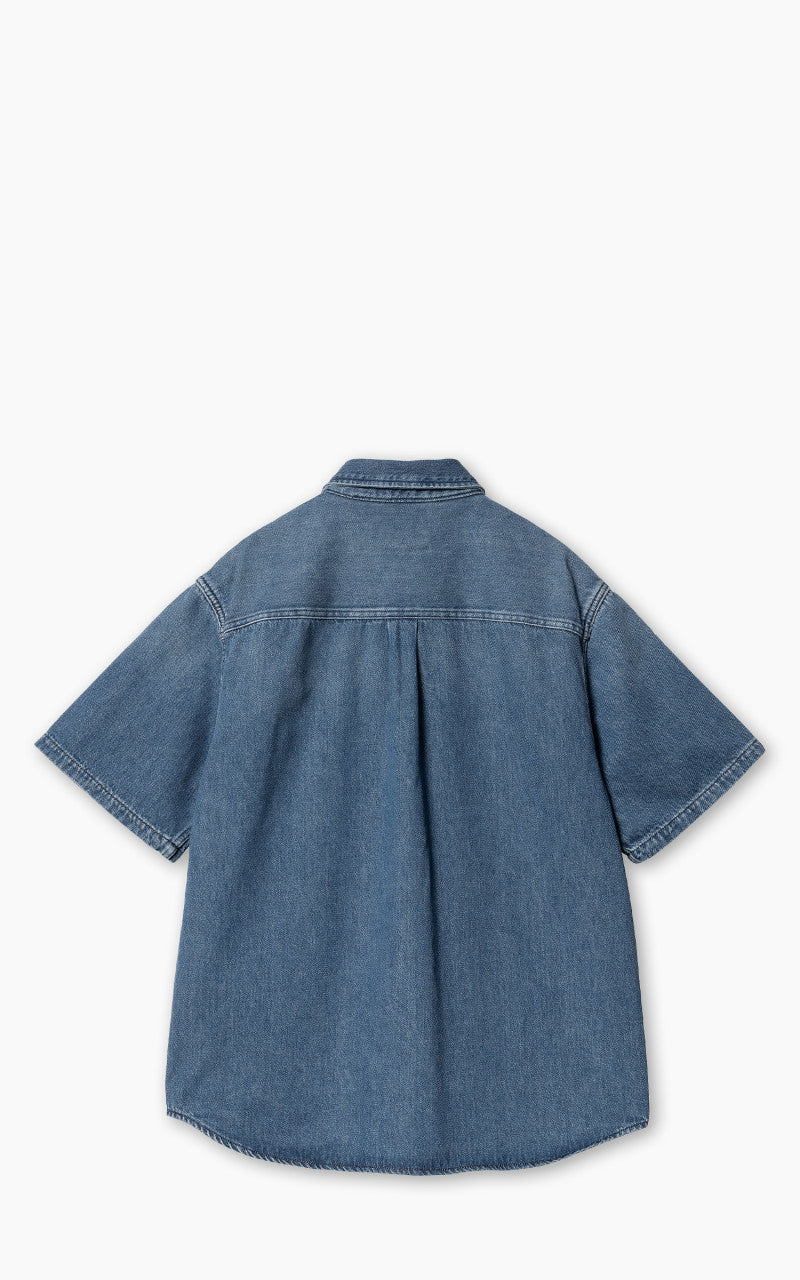 Carhartt WIP S/S Ody Shirt Olympia Denim Blue Dark Used Wash