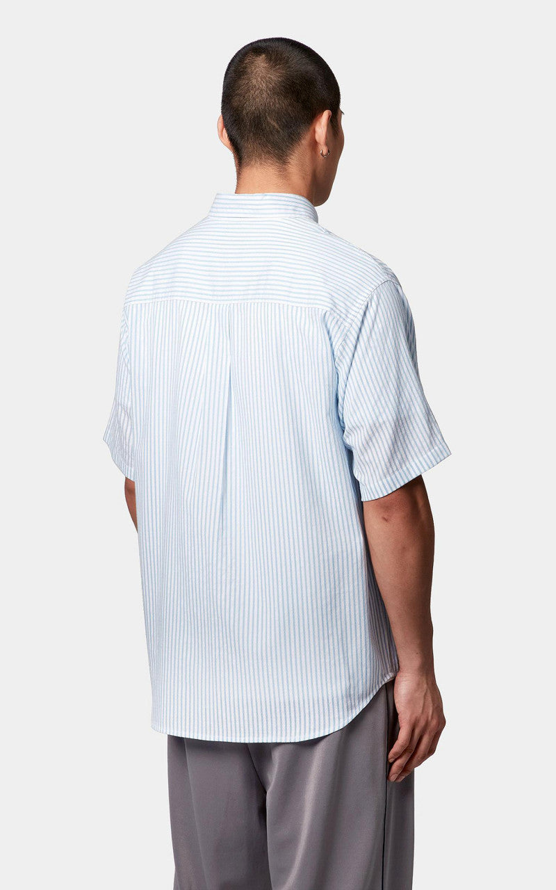 Carhartt WIP S/S Phelps Shirt Phelps Stripe Bluebird