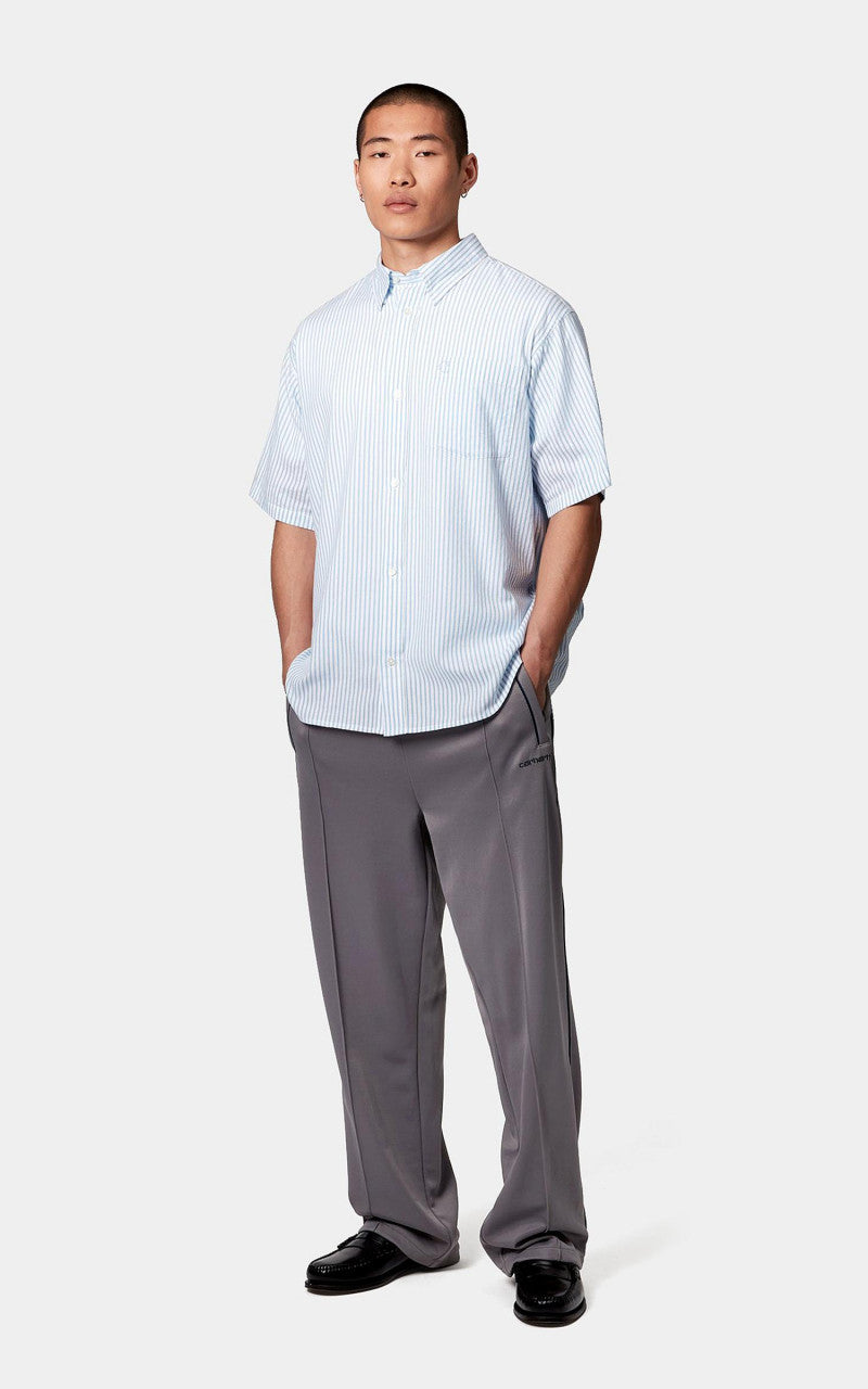 Carhartt WIP S/S Phelps Shirt Phelps Stripe Bluebird