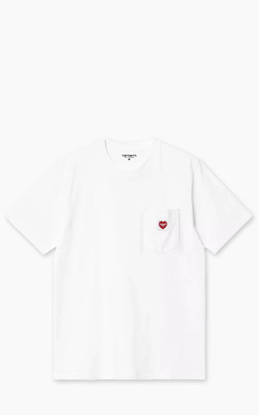 Carhartt WIP S/S Pocket Heart T-Shirt White/Red Carhartt WIP S/S Pocket Heart T-Shirt White/Red