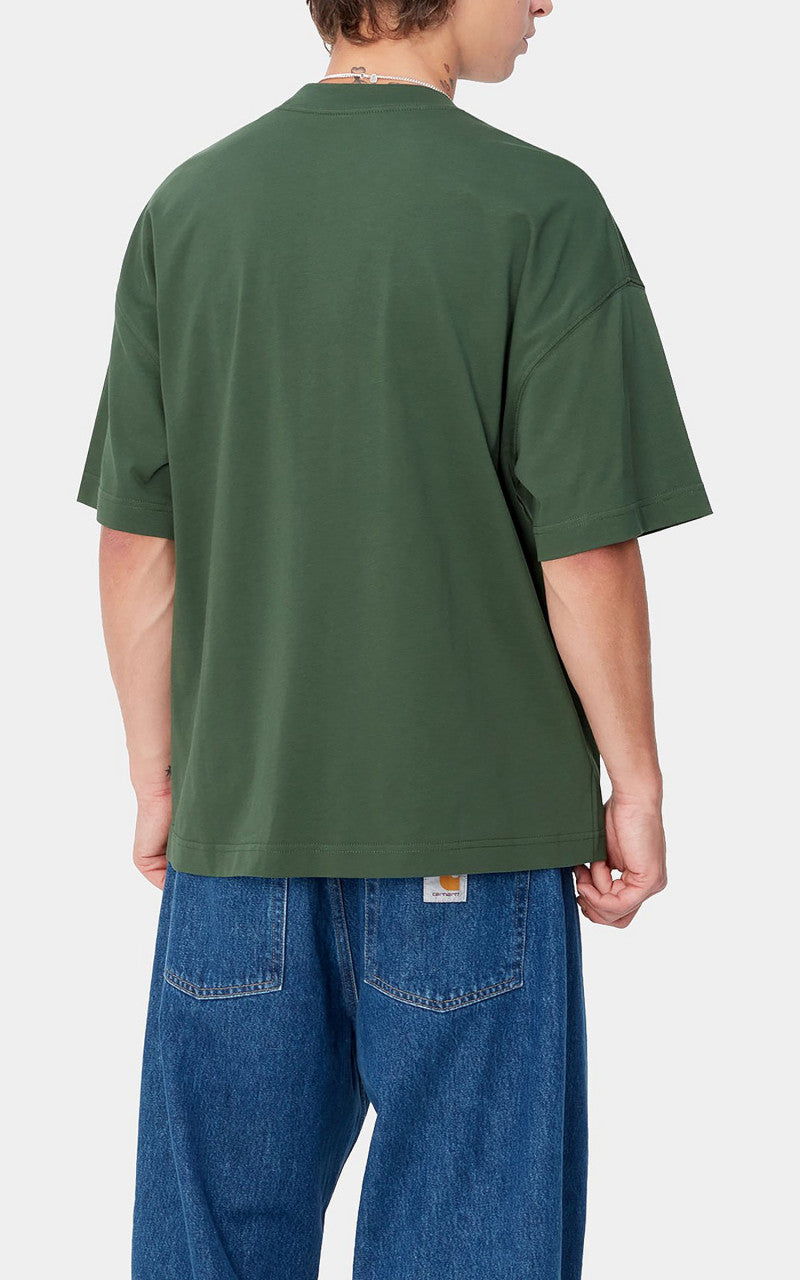 Carhartt WIP S/S Signature Script T-Shirt Sycamore Tree/Dusty Rose