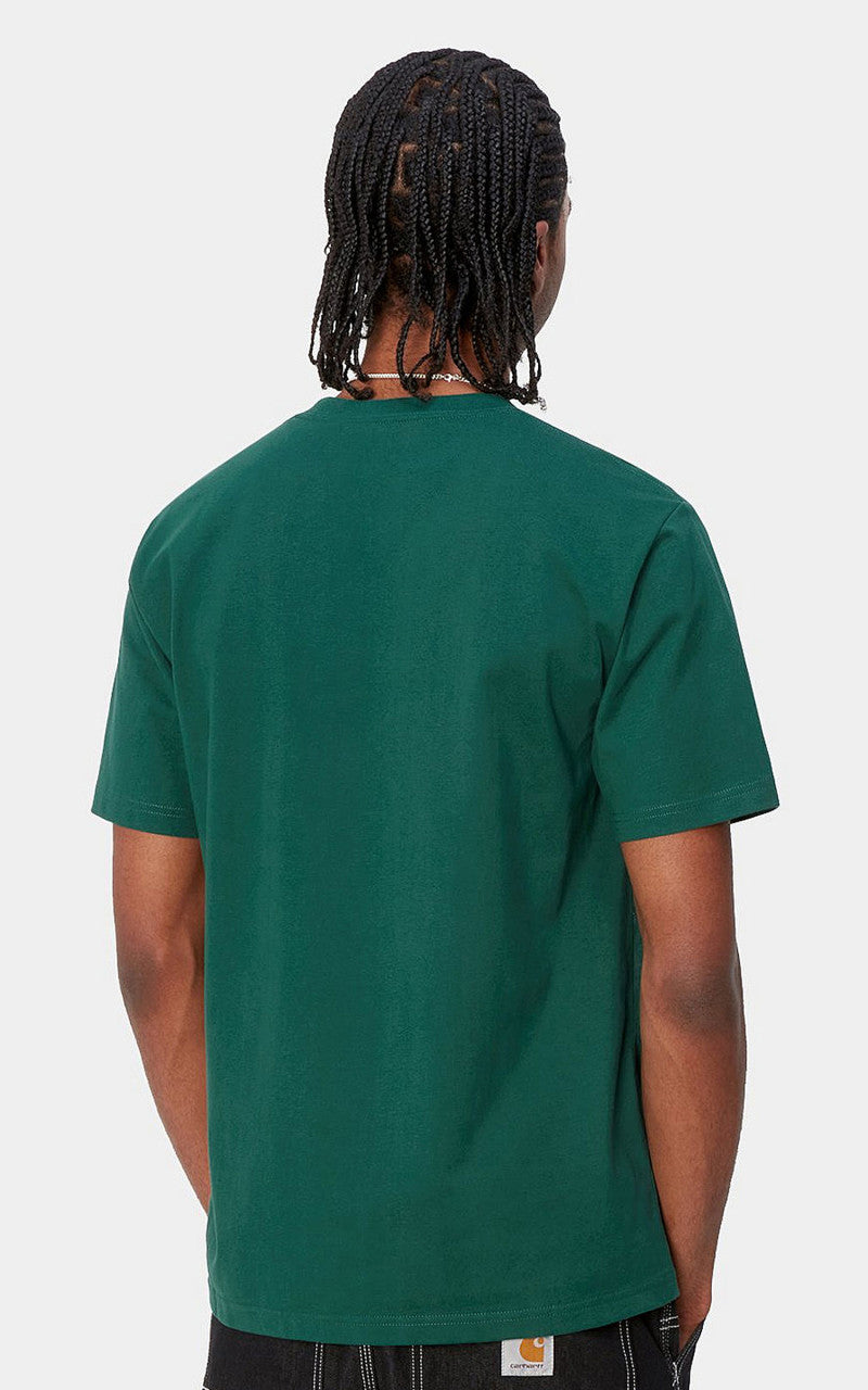Carhartt WIP S/S University Script T-Shirt Chervil/White