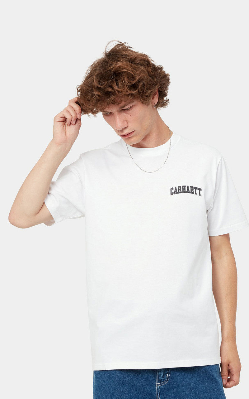 Carhartt WIP S/S University Script T-Shirt White/Black
