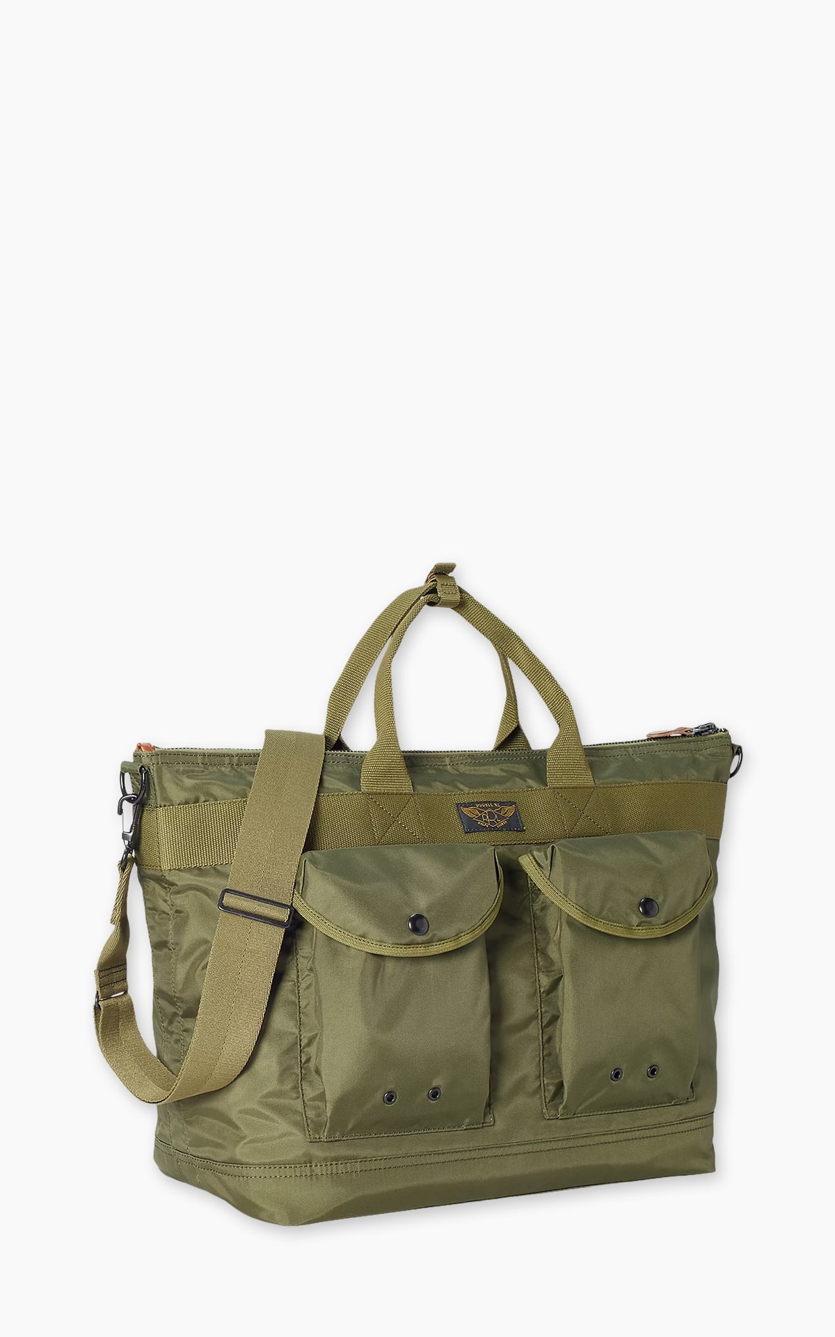 RRL Nylon Utility Messenger Bag Olive Drab