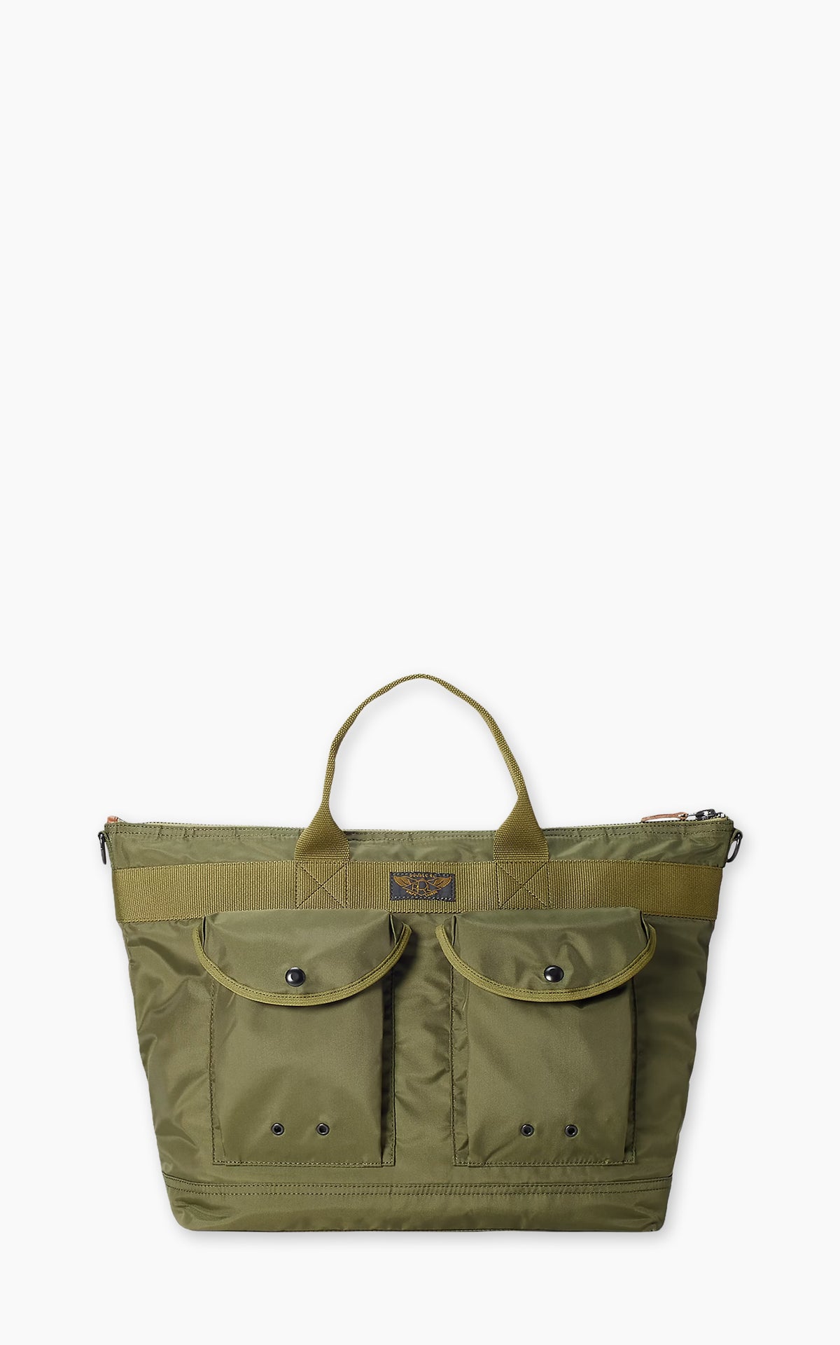 RRL Nylon Utility Messenger Bag Olive Drab