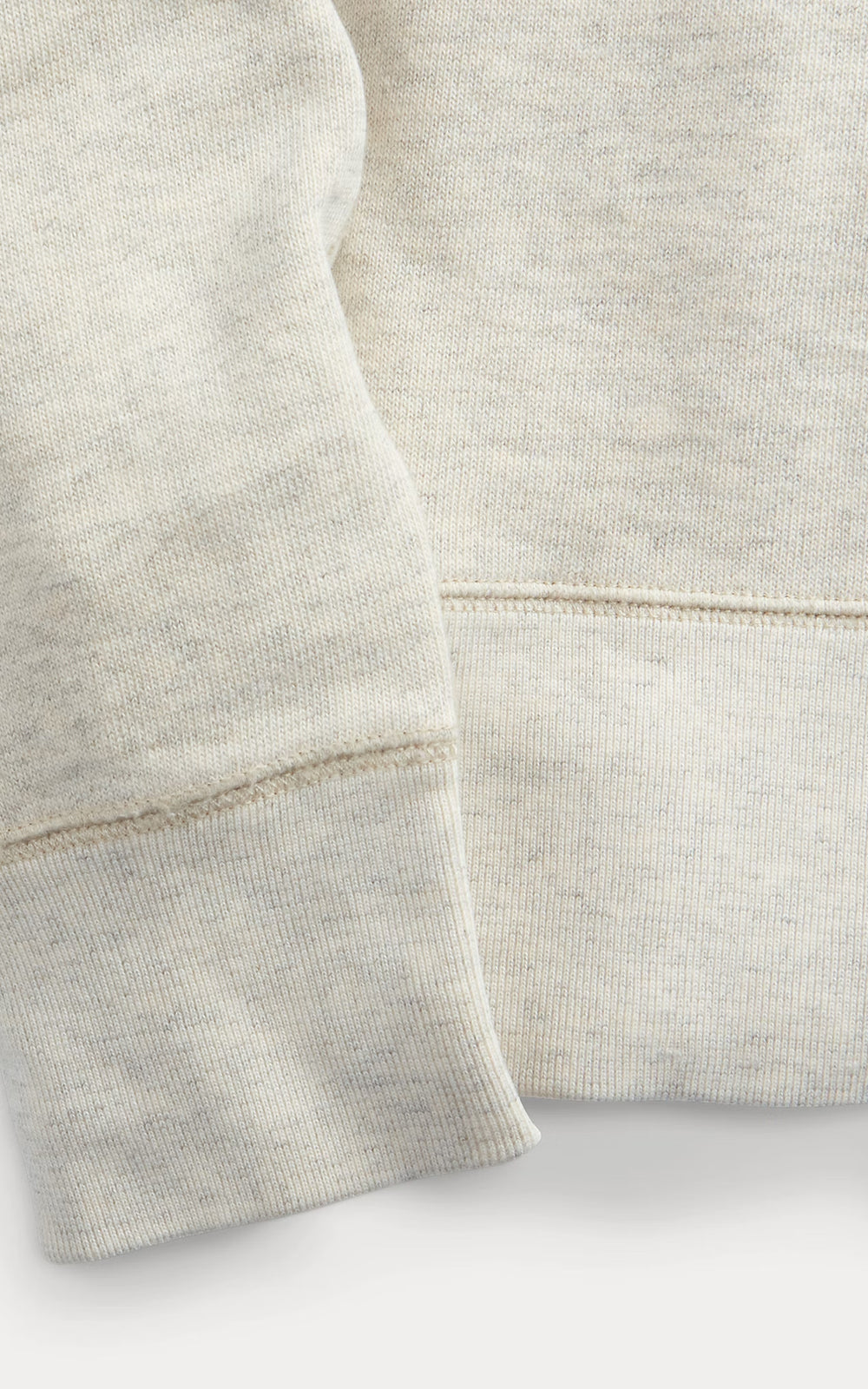 RRL Logo Fleece Pullover Oatmeal Heather