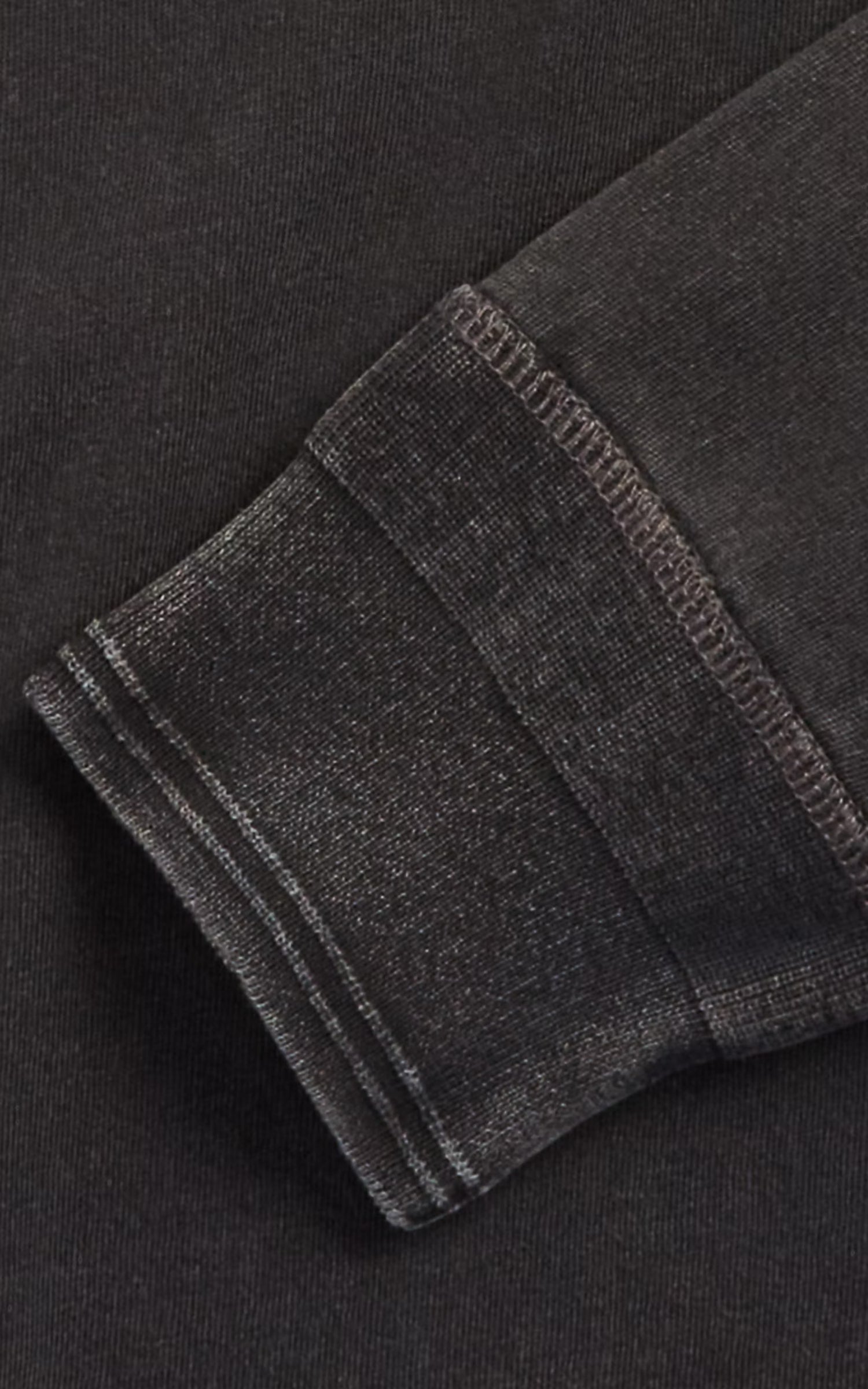 RRL Indigo Jersey Henley Shirt Sulphur Black
