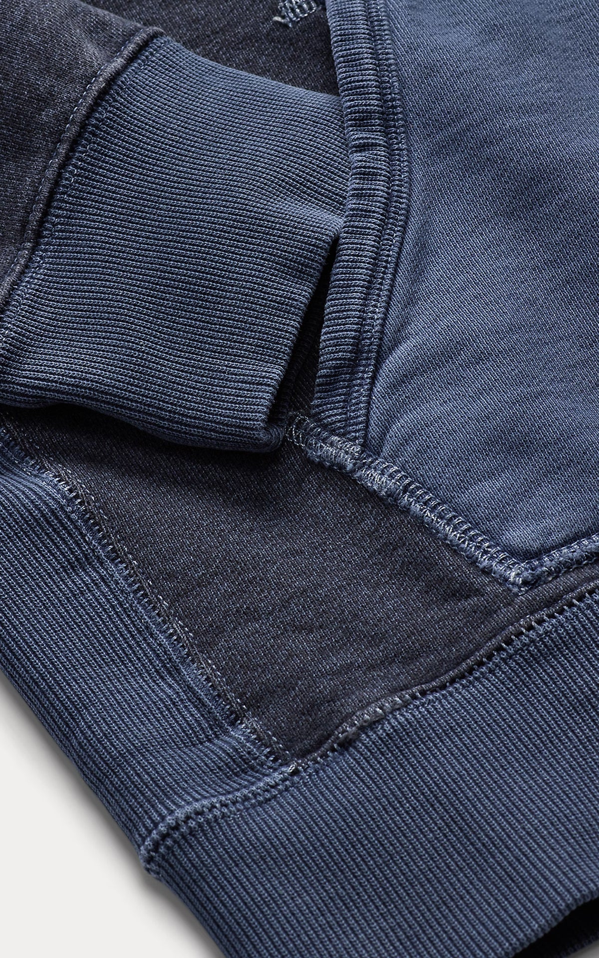 RRL French Terry Hoodie Navy Multi