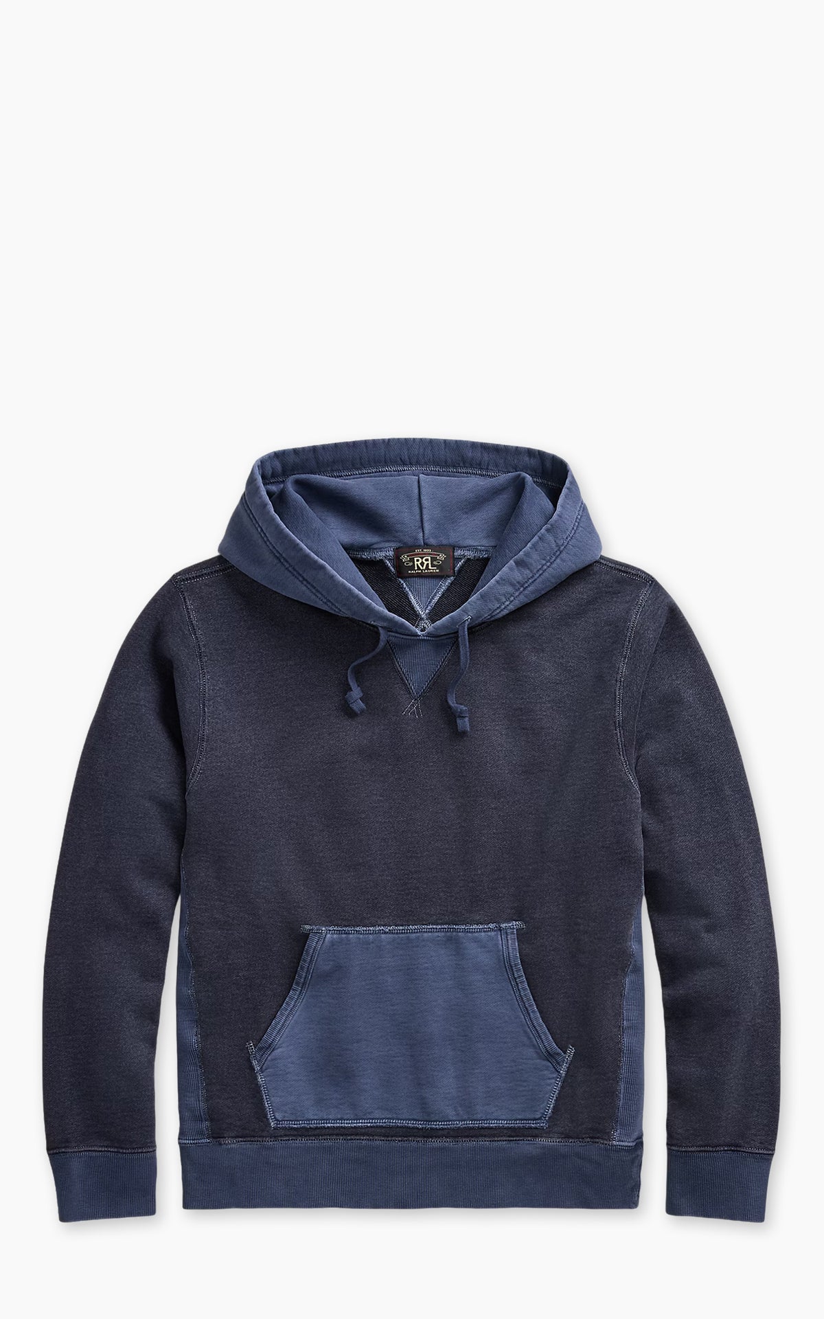 RRL French Terry Hoodie Navy Multi