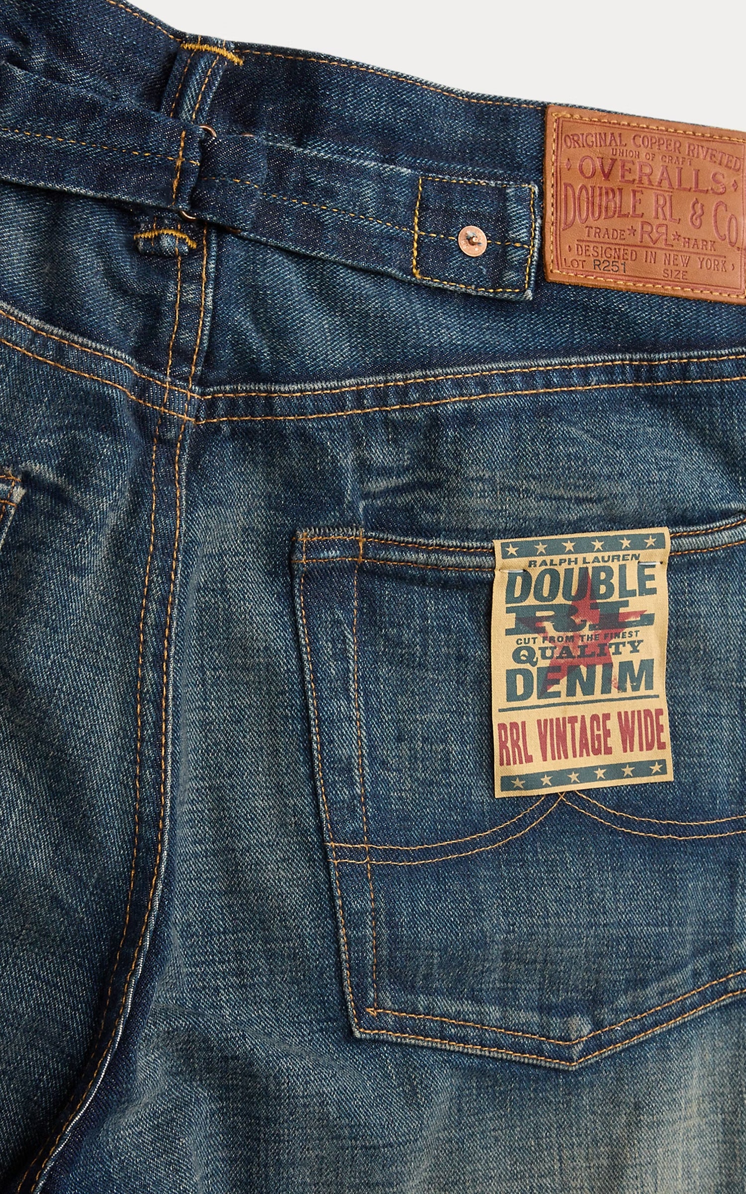 RRL Vintage Wide Fit Distressed Kenley Jean Kenley Wash
